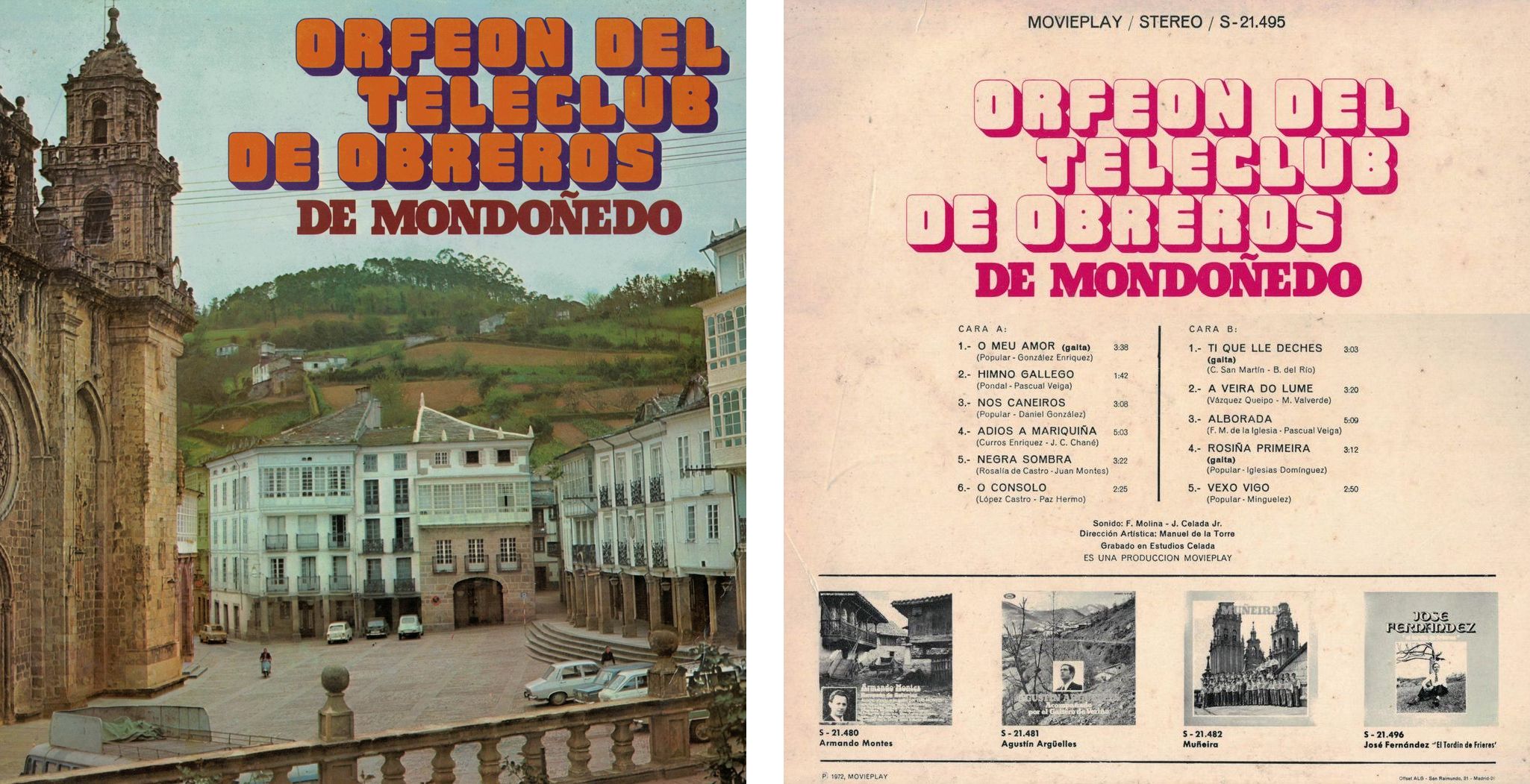 Orfeón del Teleclub de Obreros de Mondoñedo (1972) - Portada